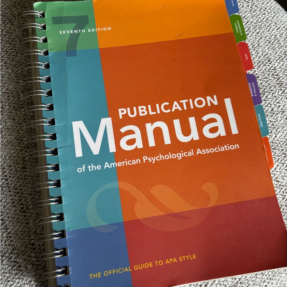 Spiral APA Publication Manual 7th Edition!